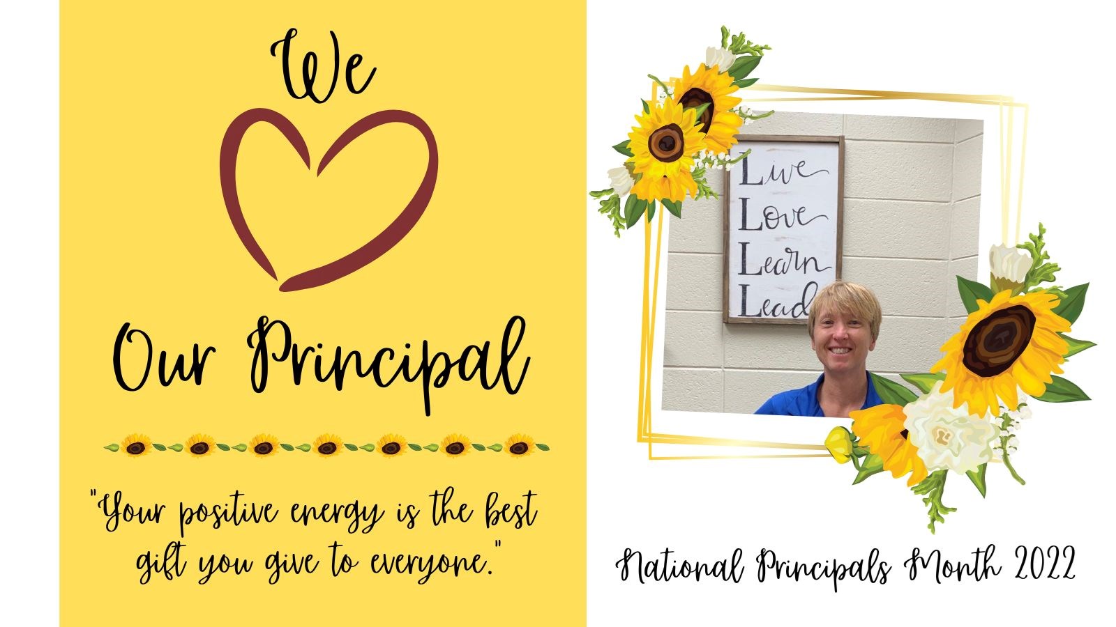 Happy National Principals' Month, Ms. Seibert!